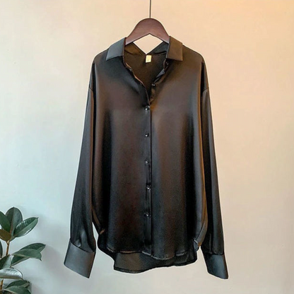 Valgerda - Elegantă cămașă de damă din satin