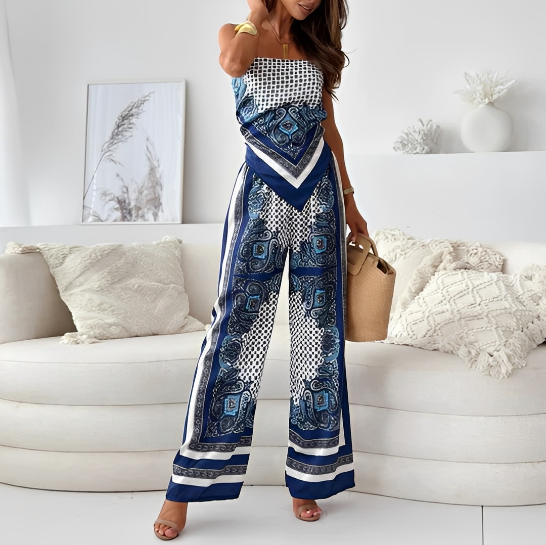 Amellia - Ansamblu top și pantalon pentru femei