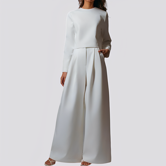 Irene - Top stilat și pantaloni largi pentru femei