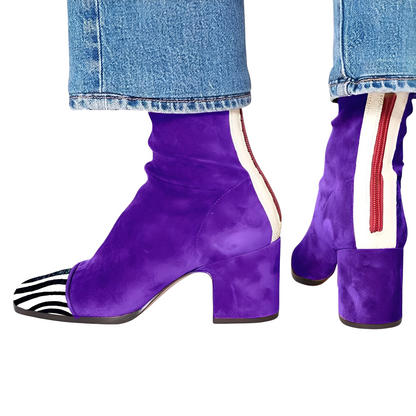 Juliana - Elegante botine cu toc pătrat pentru femei