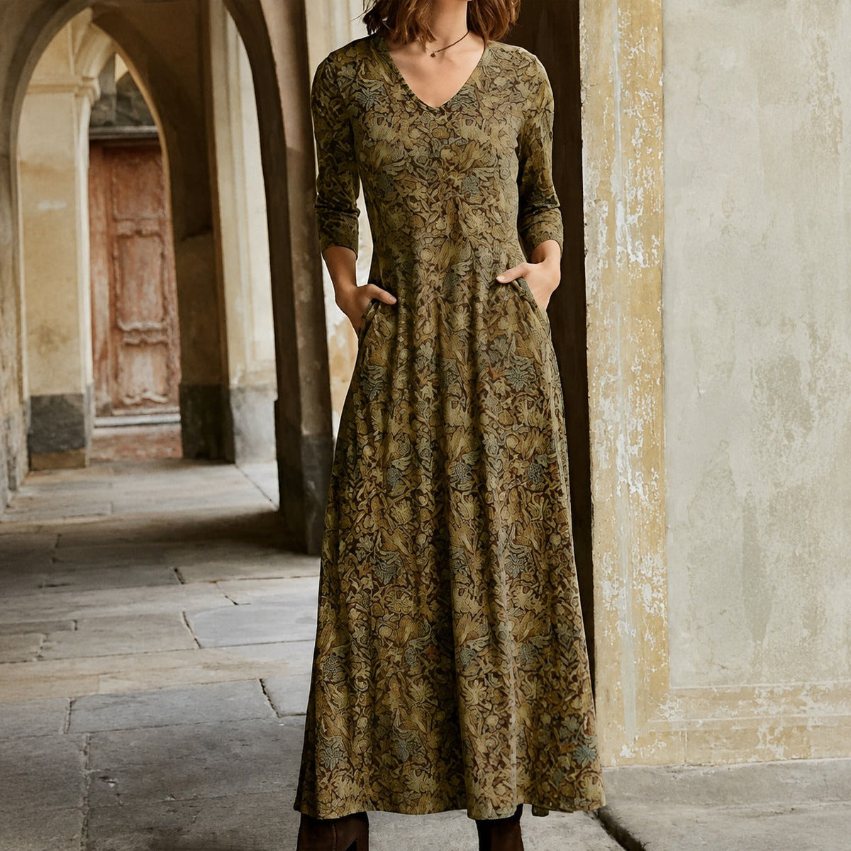 Sophie - Rochie clasică cu mâneci lungi pentru femei