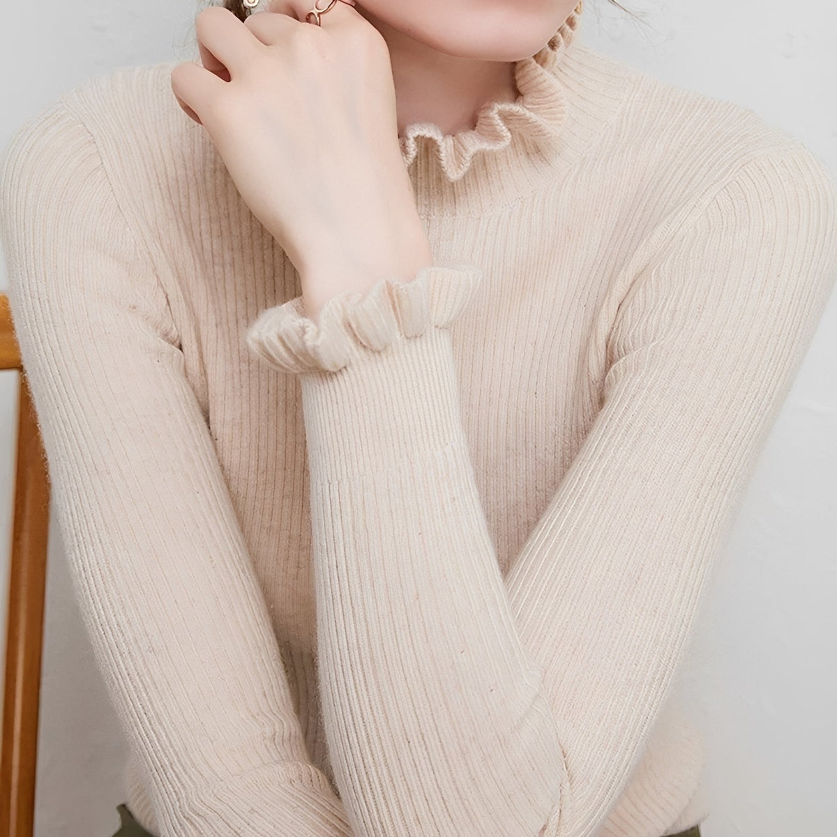 Alva - Pulover Elegant cu Guler Înalt pentru Femei