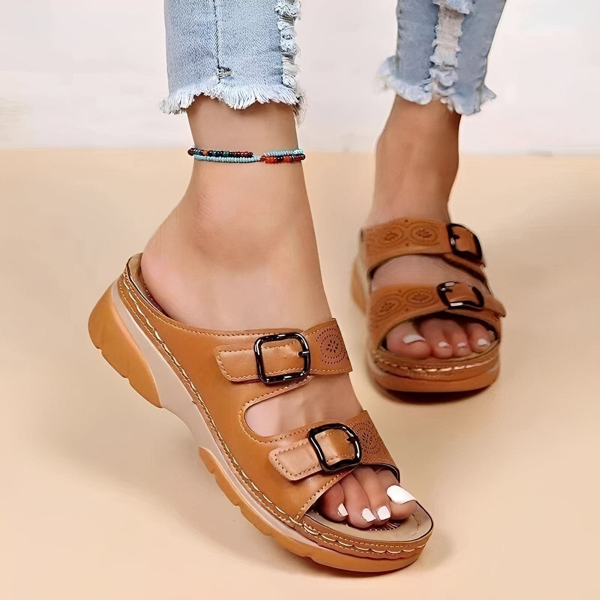 Comfyflex - Sandale cu catarame duble