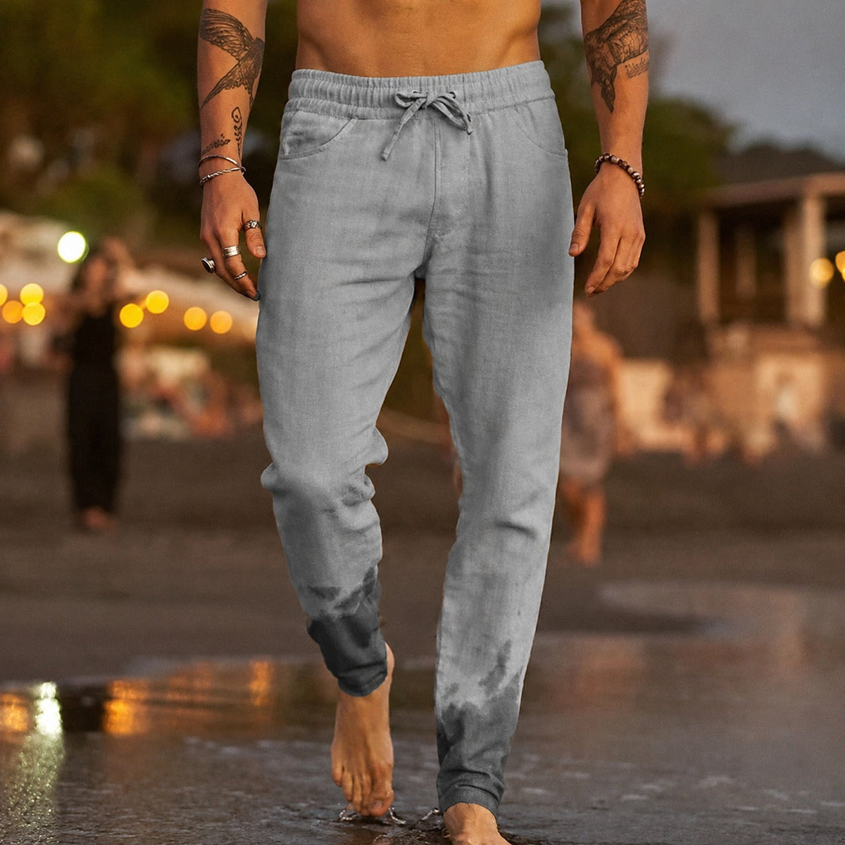 Pantaloni Ușori și Casual pentru Bărbați cu O Potrivire Confortabilă
