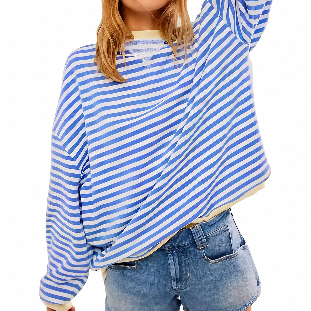 Judith - Pulover casual în dungi pentru femei