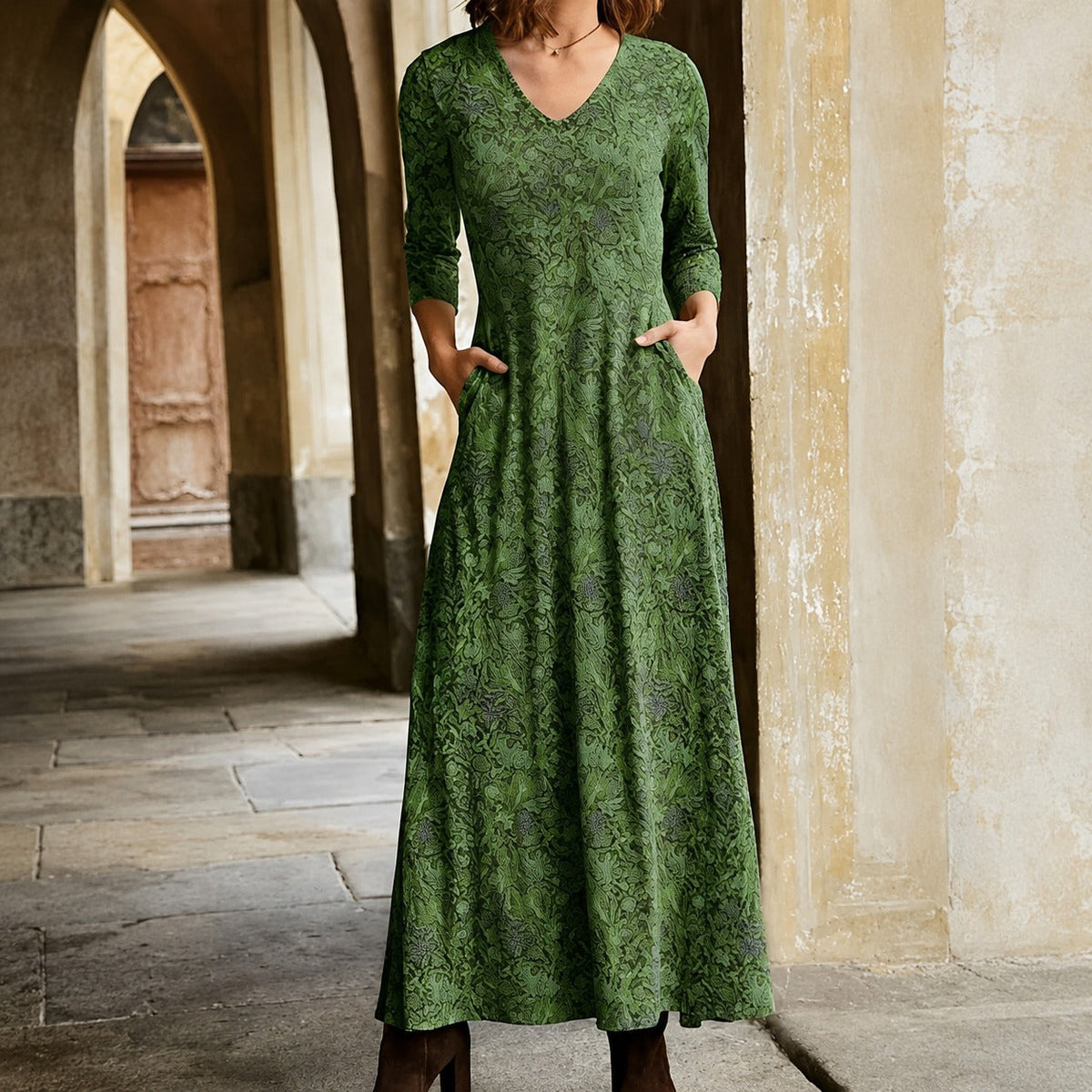 Sophie - Rochie clasică cu mâneci lungi pentru femei