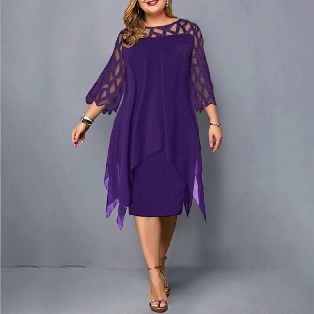 Annika – Rochie cu mâneci decupate și croială feminină