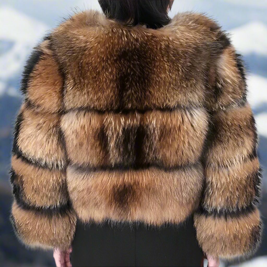 Jayleen - Gros manta scurt de blană pentru femei