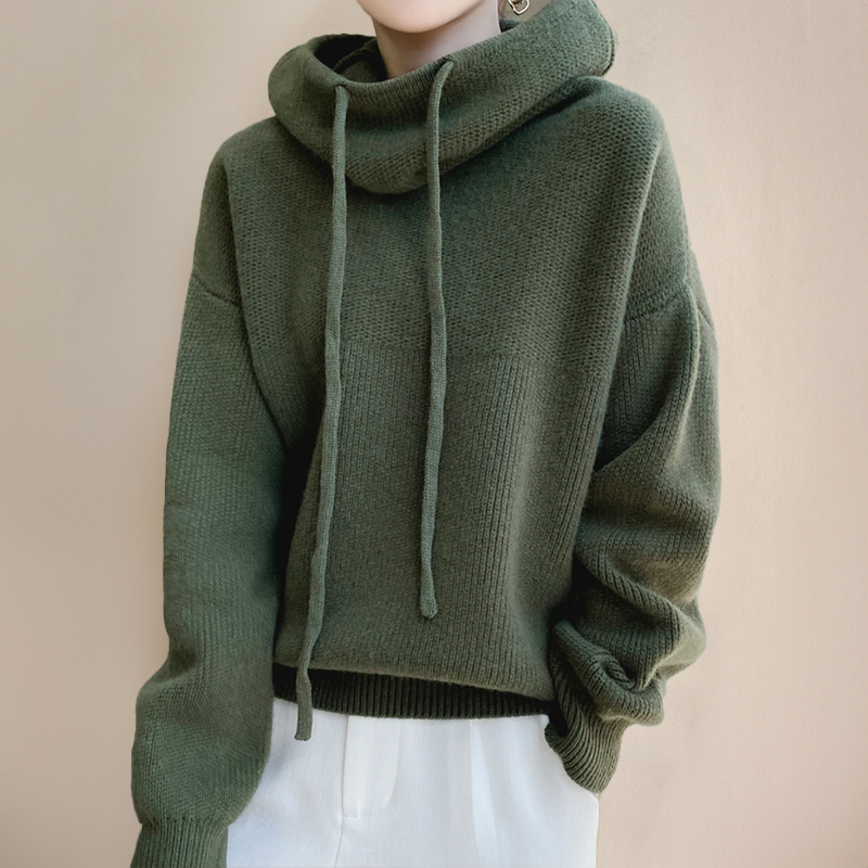 Eden - Elegant Pulover cu Guler Înalt din Lână Merino