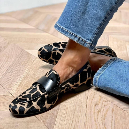 Katherina - Eleganți Loafer cu decor negru pentru femei