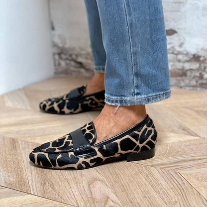 Katherina - Eleganți Loafer cu decor negru pentru femei