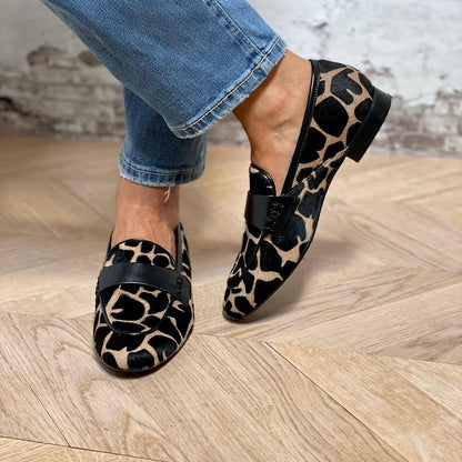 Katherina - Eleganți Loafer cu decor negru pentru femei