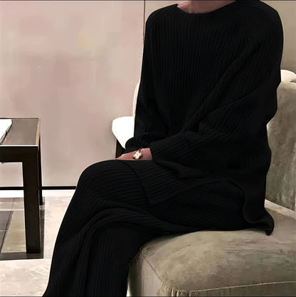 Christine - Set pulover și pantaloni tricotate lejer pentru dame