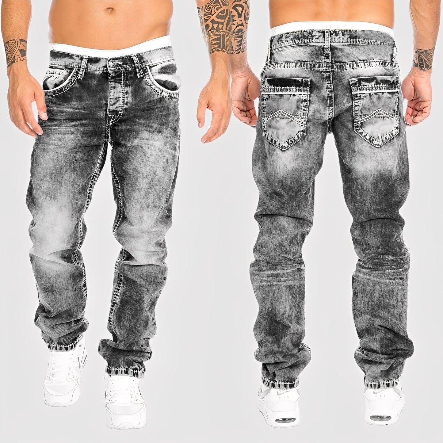 Chris - Jeans lejere cu picior larg pentru bărbați