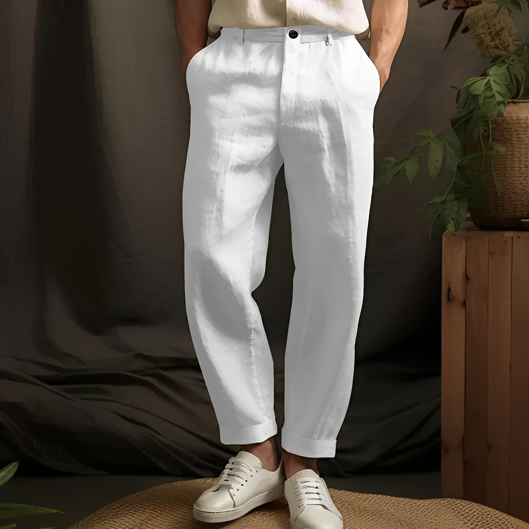 Jarold - Pantaloni drepți cu croială relaxată pentru bărbați