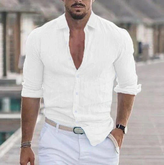Renzie - Cămașă elegantă din in de vară