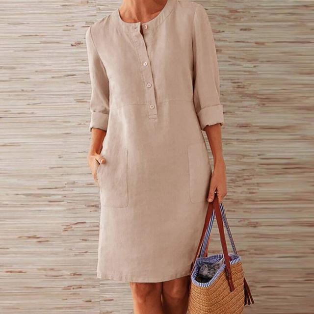 Raquel – Rochie cu mâneci lungi și croială lejeră
