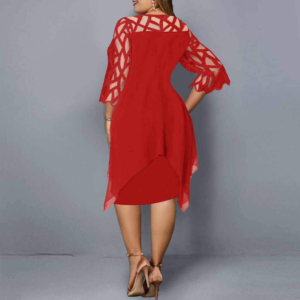 Cathryn - Rochie midi elegantă pentru mărimi mari