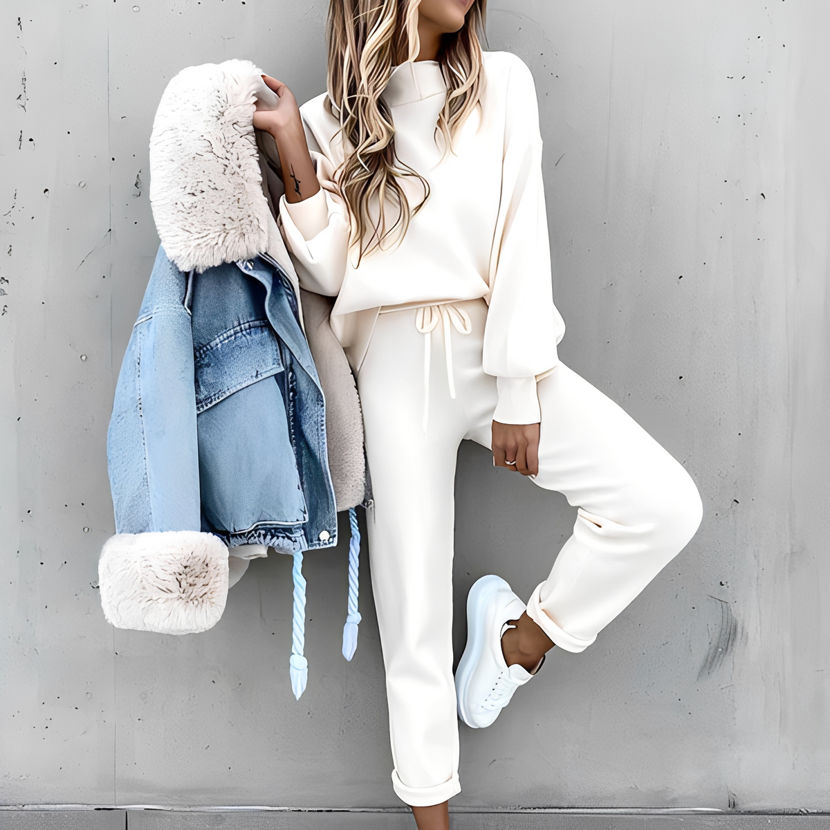 Cyntia - Set de loungewear moale și cald pentru femei